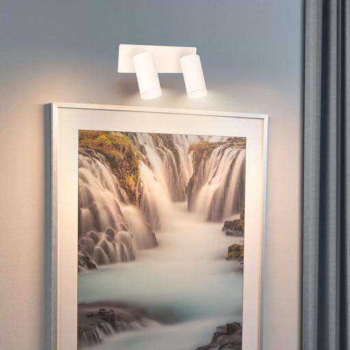 APPLIQUE MURALE METAL 2XGU10 220V FAUSTINE (BLANC)