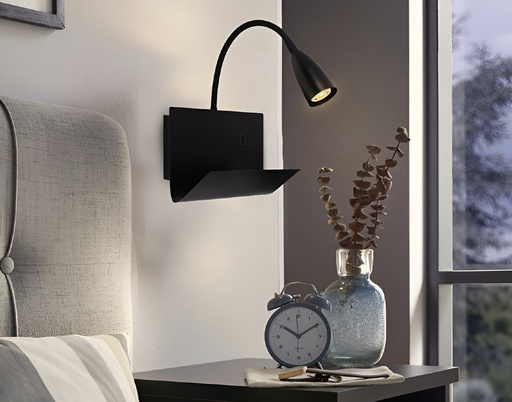 APPLIQUE GU10+USB 2A L23 W21 H27 FREESIA (NOIR)