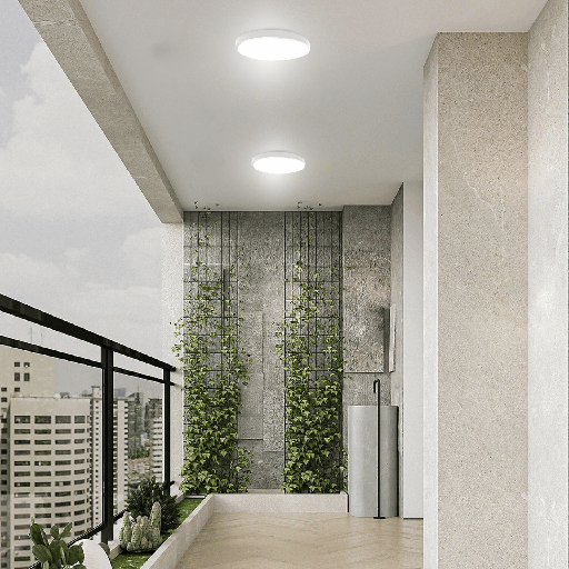 HUBLOT LED ROND IP65 220V (20W,BLANC,6500K)