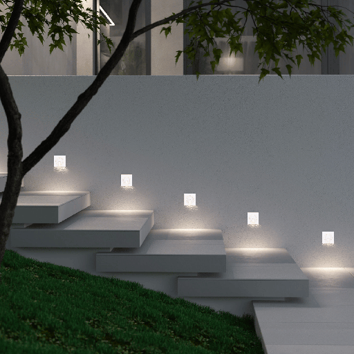 BALISAGE LED CARRE IP40 220V ZINKOVA (3W,BLANC,3000K)