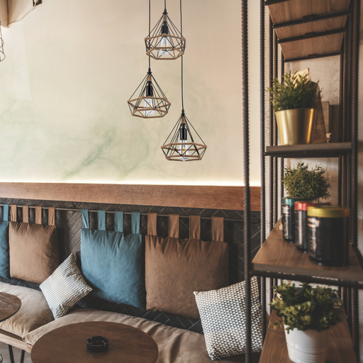 SUSPENSION 3XE27 220V D250 (NOIR+CORDE DE CHANVRE)