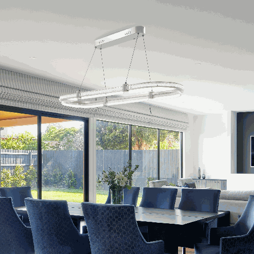 LUSTRE LED 220V D100*300*1500MM DULINA (78W,CAFÉ BROSSÉ,4000K)