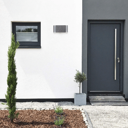 APPLIQUE LED D'EXTERIEUR CARRE IP54 220V CARINGA (6W,GRIS FONCE,3000K)