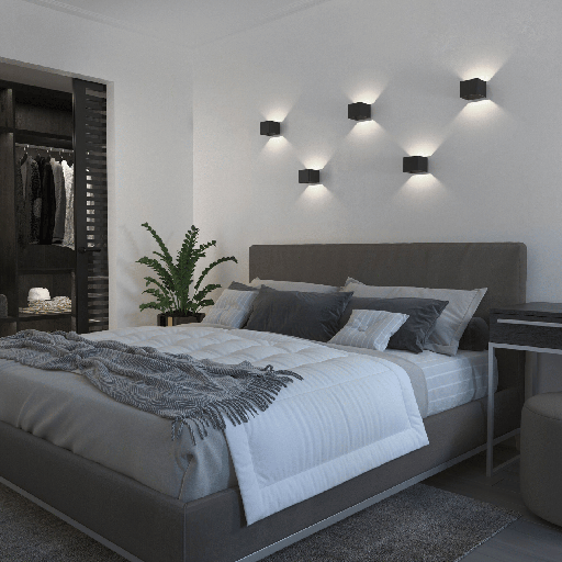 APPLIQUE DECORATIVE LED 220V (6W,NOIR,3000K)