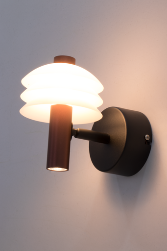 APPLIQUE DECORATIVE LED 220V L180*120*H165MM LISON (6W,NOIR SABLE+ROSE GOLD,3000K)