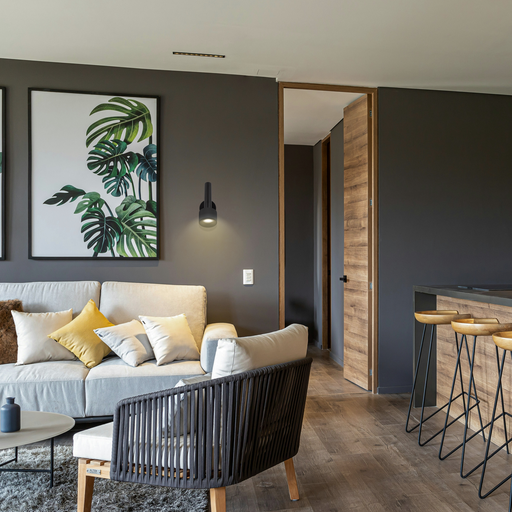 APPLIQUE DECORTIVE GU10 D90*H250MM PADMA (NOIR+GRIS FONCE)