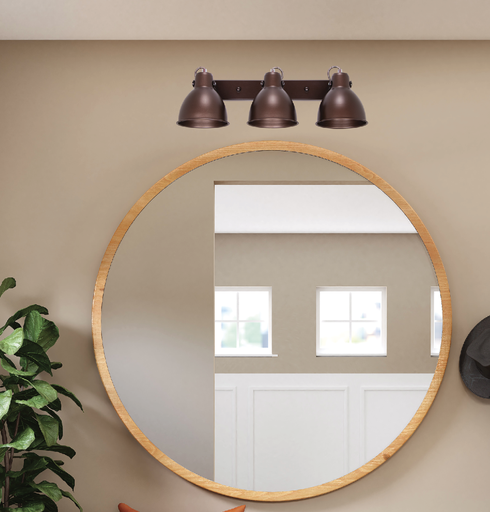 APPLIQUE 3XE14 220V  L500 D145 PENSEE (SATIN NICKEL)