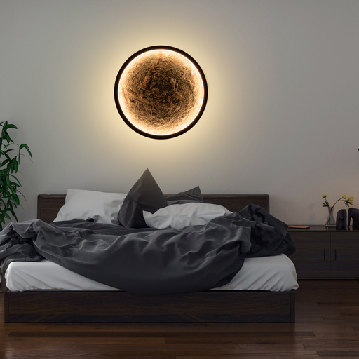 PLAFONNIER DECORATIVE LED 220V D322MM FIALA (18W+12W,NOIR,3000K)