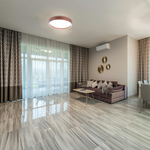 PLAFONNIER DECORATIVE LE APPARENT ROND D380MM IRIDE (38W,ROUGE FONCE,4000K)