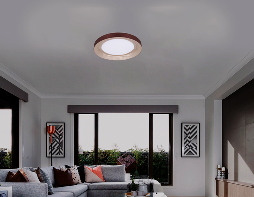 PLAFONNIER LED D500H76 TARA (40W,ROSE DORE+DORE,3000K)