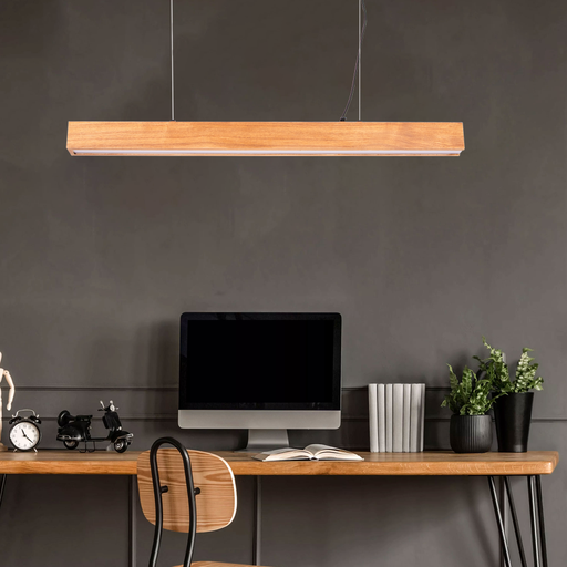 SUSPENSION LED  220V  L920 W60 H70 ALLIUM (20W,BOIS VINGUE,3000K)