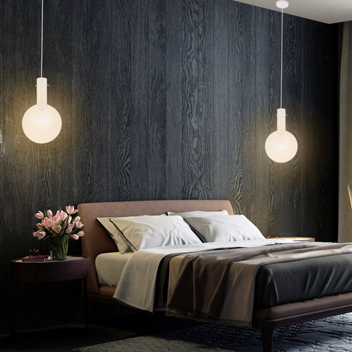 SUSPENSION E27 220V D380 H380 BIGNONE (VERRE GRIS,3000K)