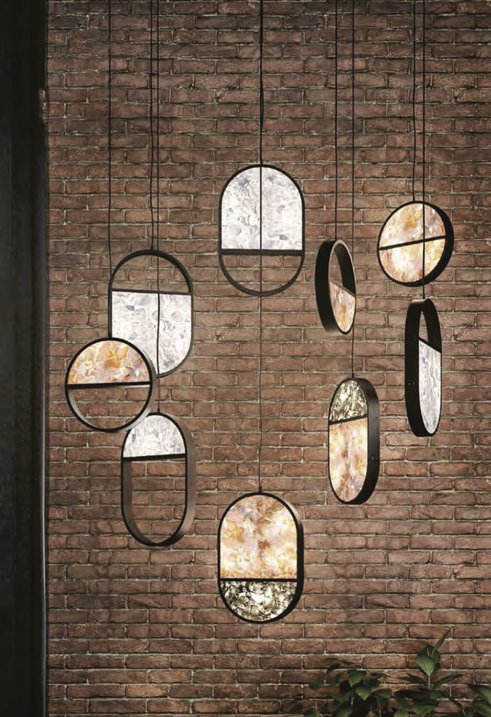 SUSPENSION LED  D40 H120 (10W,NOIR+VERRE,3000K)
