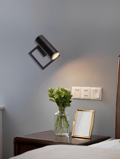 APPLIQUE MURALE METAL GU10 220V (NOIR)