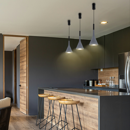 SUSPENSION E14 D150*350MM FERN (GRIS MAT)