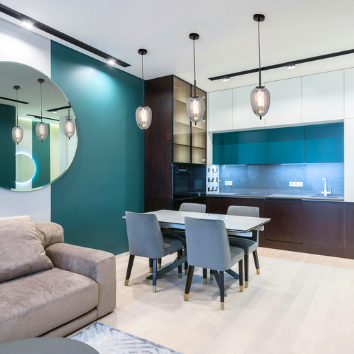 SUSPENSION 1*E14 L158*H1200MM 220V GAREN (NOIR+VERRE FUME)