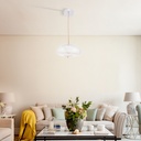 SUSPENSION LED D30 H150 (14W,GRIS+FUMEE,3000K)