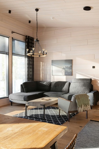 LUSTRE 6XE27 220V D630*450 (NOIR+CORDE DE CHANVRE)