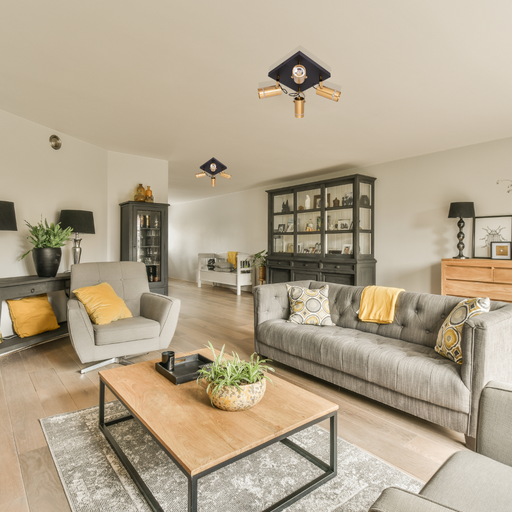 PLAFONNIER METAL 4XGU10 220V (DORE+NOIR)