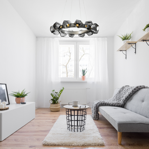 LUSTRE 12XG9 220V D800 (NOIR+FUME)