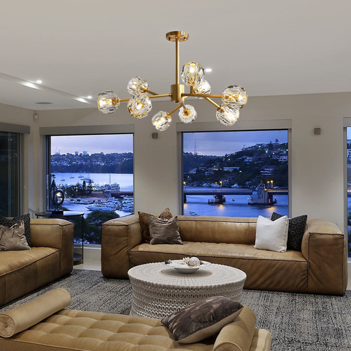 LUSTRE 9XG9 D800 (BRASS+VERRE)