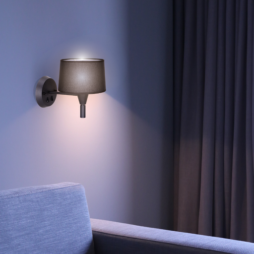 APPLIQUE E27+LED3W W220*H300*D230 (3W,NOIR,3000K)