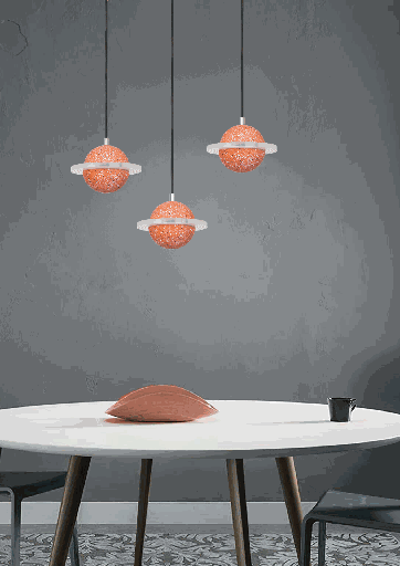 SUSPENSION G9  220V  D200 H120 WHEEL (12W,MARRON,3000K)