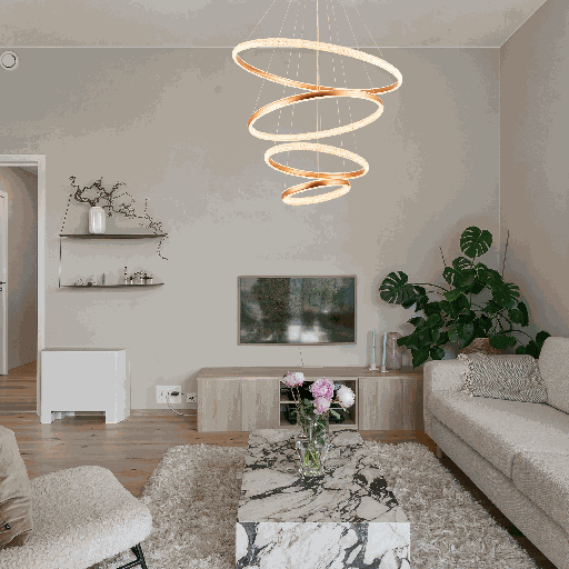 LUSTRE LED D100 H150 (170W,DORE,3000K)