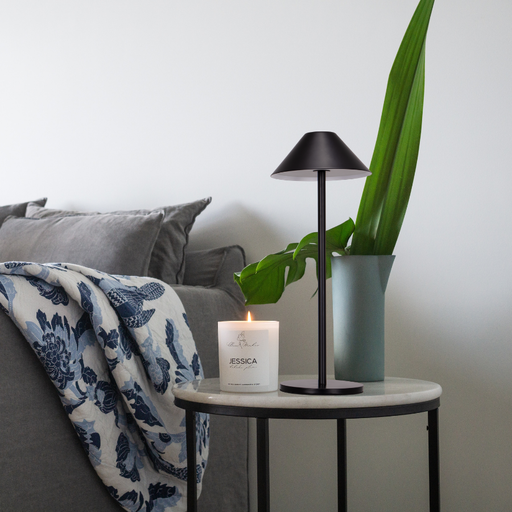 LAMPE DE CHEVET LED AVEC CHARGEUR D120*H320 (5W,NOIR,3000K)