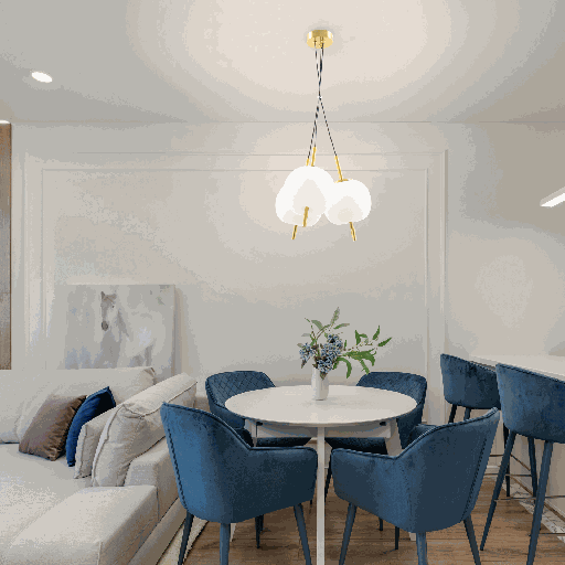 SUSPENSION 3*G9 220V L345*1200MM TATBIRT (BRASS+VERRE OPALE)