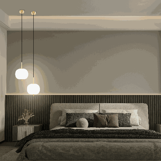 SUSPENSION LED 220V 18W L300*H1200MM IJJA (18W,BRASS+VERRE OPALE,3000K)