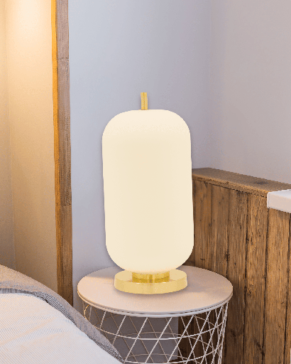 LAMPE DE CHEVET LED 220V L220*475MM IJJA (24W,BRASS+VERRE OPALE,3000K)