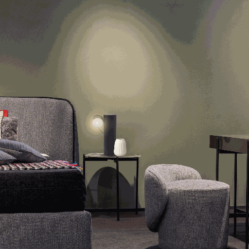 LAMPE DE CHEVET LED 220V AVEC TOUCH MAGNETIQUE L100*180*H300MM ONUR (5W,NOIR,4000K)