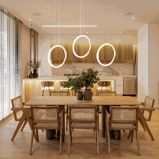 SUSPENSION LED D40*6*120 (25W,DORE,3000K)