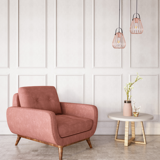 SUSPENSION E27 D180 METAL (ROSE DORE)