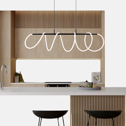 LUSTRE LED 220V D1200*H2850MM KALABRIA (46W,NOIR,3000K)