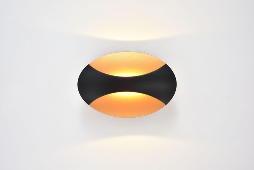 APPLIQUE DECORATIVE LED 220V HOGARO (16W,NOIR+DORE,3000K)