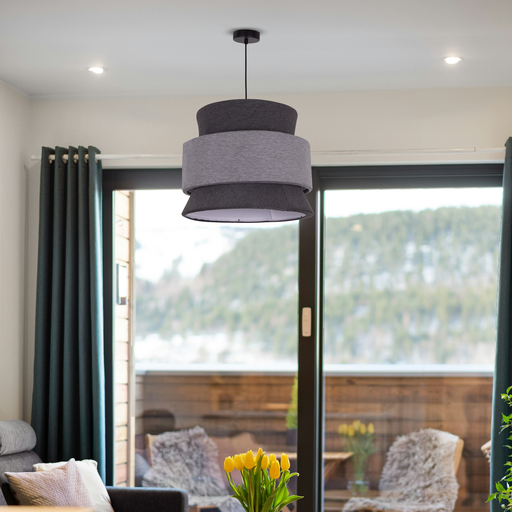 SUSPENSION E27 D400*300MM YURI (GRIS)