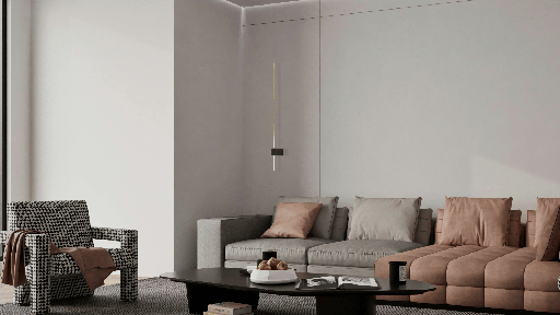 APPLIQUE DECORATIVE LED 220V L80*11.5*2.5CM CAILLE (10W,NOIR+DORE,3000K)