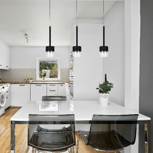 SUSPENSION LED D74H 1500 (7W,NOIR,3000K)