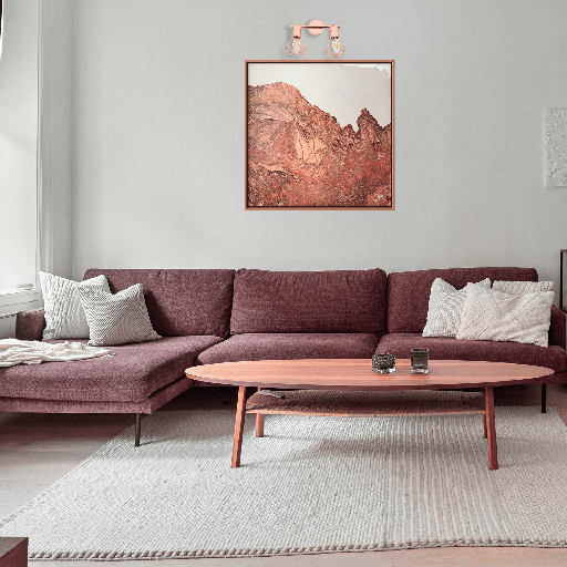 APPLIQUE 2XE14 220V D95 OLEARIA (ROSE DORE)