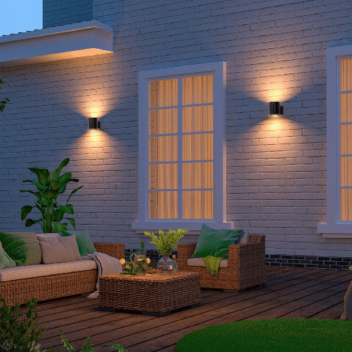 APPLIQUE D'EXTERIEUR LED IP54 220V ERIKA (12W,NOIR BROSSE,3000K)