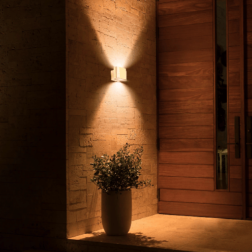 APPLIQUE D'EXTERIEUR LED IP54 220V KARINA (12W,DORE BROSSE,3000K)