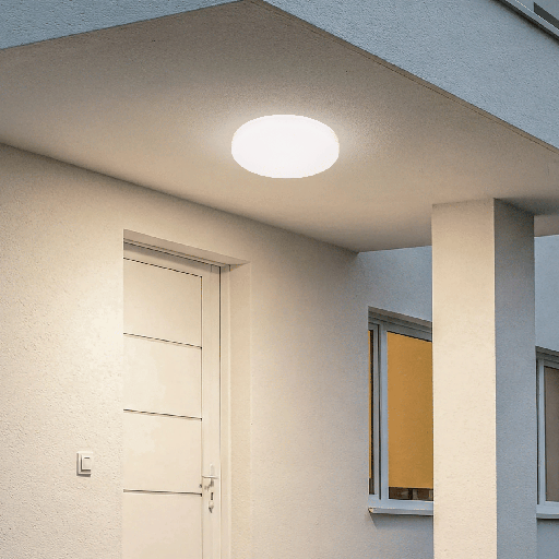 PLAFONNIER LED ROND ETANCHE 12V (20W,BLANC,6500K)