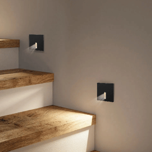 BALISAGE LED CARRE IP20 220V SABINE (1.5W,NOIR,3000K)