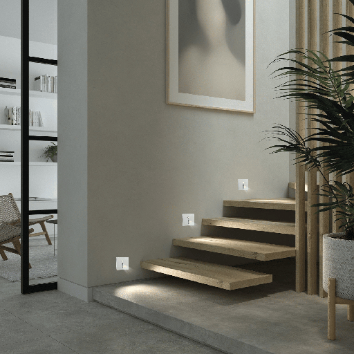 BALISAGE LED CARRE AVEC DETECTEUR IP20 220V SABINE (1.5W,SILVER,3000K)