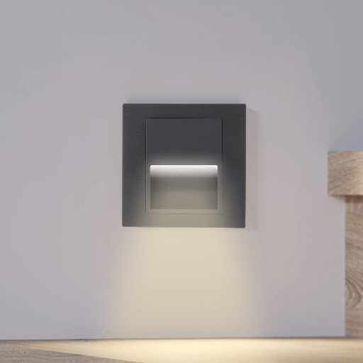 BALISAGE LED CARRE IP20 220V SAHAN (1.5W,NOIR,3000K)