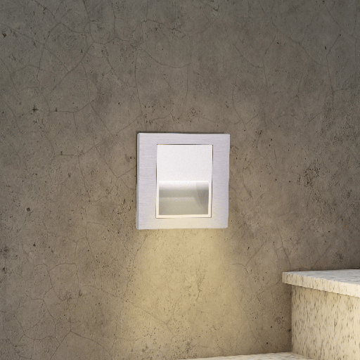 BALISAGE LED CARRE IP20 220V SAHAN (1.5W,SILVER,3000K)