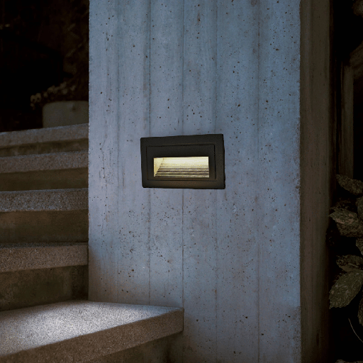 BALISAGE LED RECTANGULAIRE IP54 220V SIZARIO (3W,GRIS FONCE,3000K)