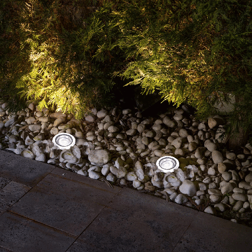 SPOT AU SOL LED ROND ORIENTABLE IP65 COB 220V ALAMIA (3W,INOX,3000K)